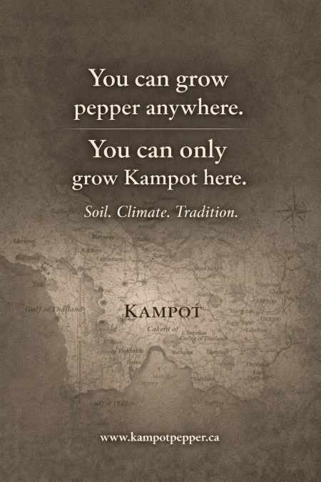 Map of Kampot, Cambodia – Origin of PGI Kampot Pepper